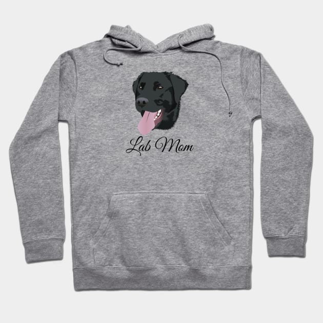 Black Labrador Mom Hoodie by KCPetPortraits